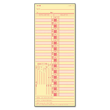 TOPS™ Time Clock Cards, Replacement For 10-800292-m-33, One Side, 3.5 X 9, 100-pack freeshipping - TVN Wholesale